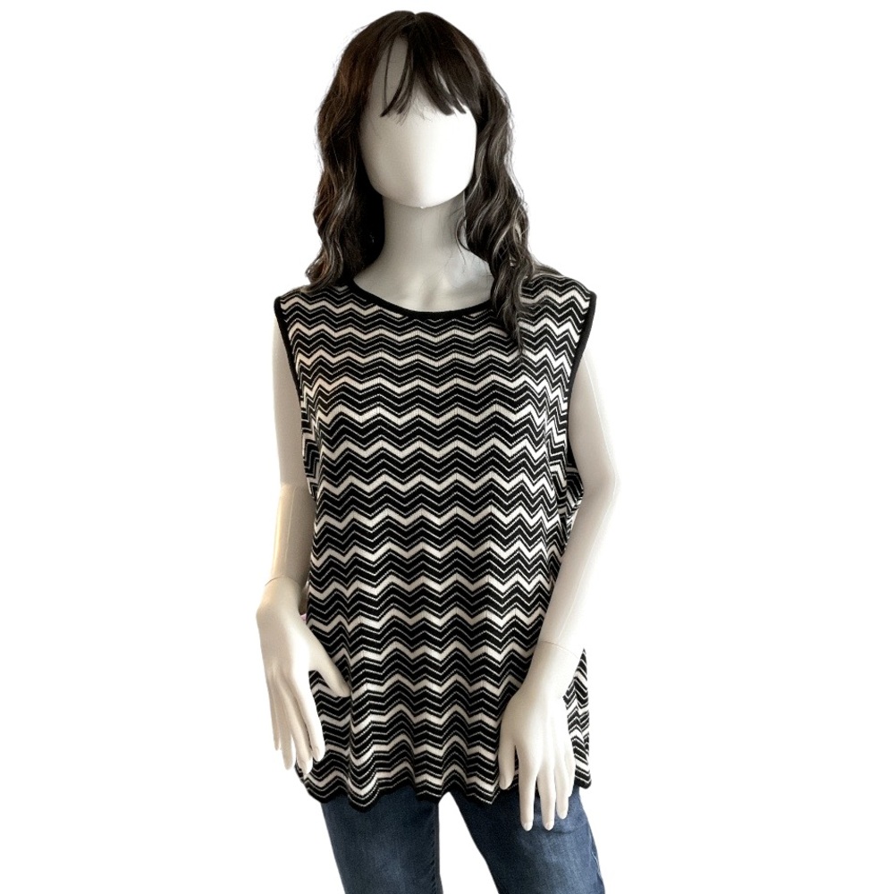 Style & Co. Sleeveless Chevron Sweater